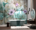 Ophelia wall wallpaper from Wallcraft Ophelia Art. 495 31 2102 turquoise