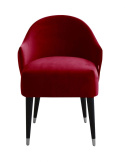 Fotel Emi velvet czerwony