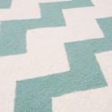 Wełniany dywan / ręcznie tkany / Chevron mint