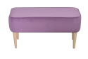 Milo purple upholstered bench