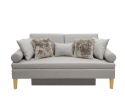 SCANDI upholstered sofa with sleeping function cream
