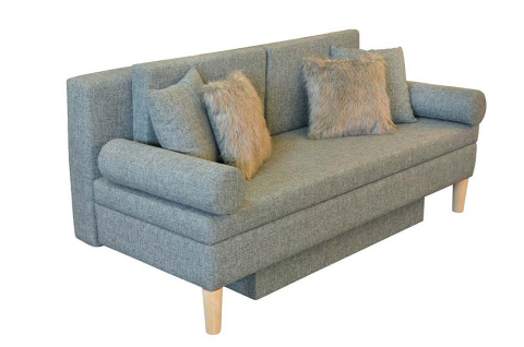 SCANDI upholstered sofa with sleeping function gray