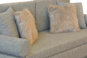 SCANDI upholstered sofa with sleeping function gray