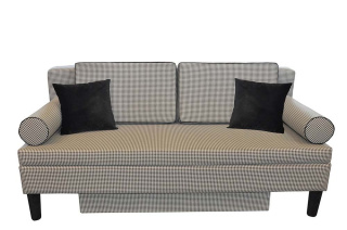 Versal houndstooth upholstered sofa with sleeping function