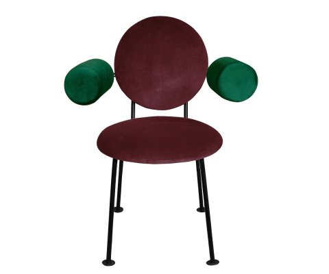 Medallion armchair with armrests