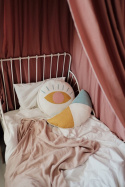 Vanilla-colored linen eye pillow "Sole e Luna"