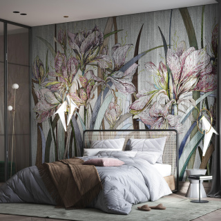 Amaryllis wall wallpaper