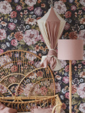 Linen-cotton canopy "Powder circus" pink / cream
