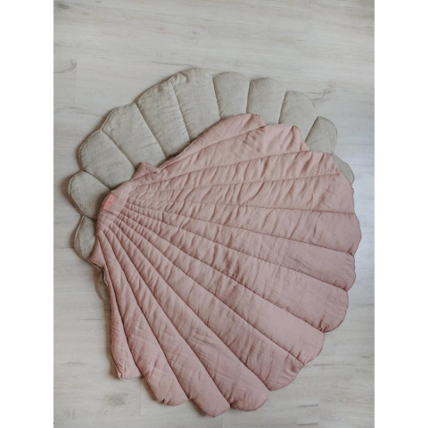 Linen mat shell "Powder pink"