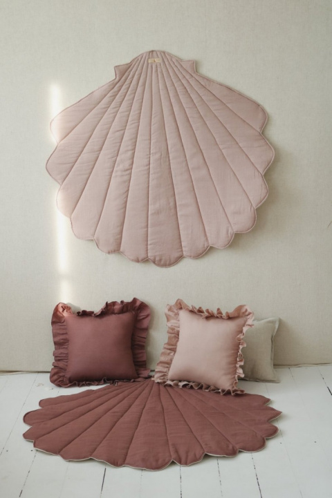 Linen mat shell "Powder pink"