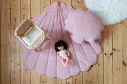 Velvet shell mat "Delicate pink"