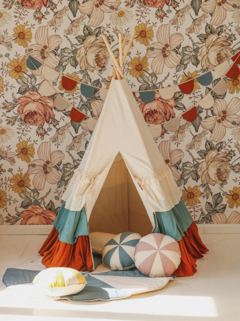 Tipi-Set mit 'Circus' Matte