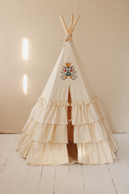 Teepee tent with frills "Folk"