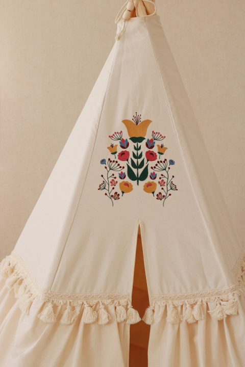 Teepee tent with frills "Folk"