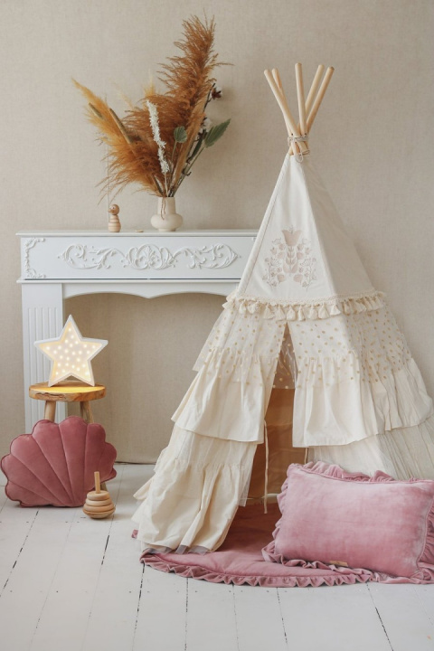 Namiot tipi z falbanami "Boho"