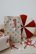 Patchwork pillow "Red candy"