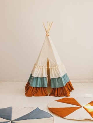 Tipi-Set mit 'Circus' Matte