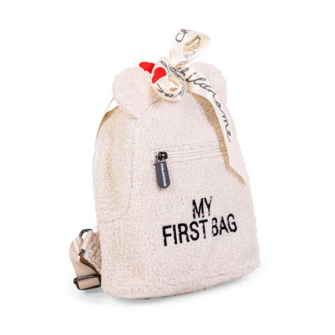 Childhome Plecak dziecięcy My First Bag Teddy Bear White (Limited Edition)