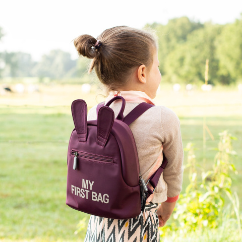 Childhome Kinderrucksack Meine erste Tasche Aubergine