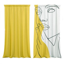 Abstract Women curtain set