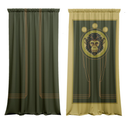 Monkey Buissnes curtain set