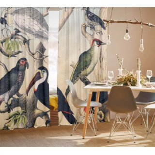 White Parrot curtain set