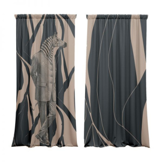 Zebra curtain set