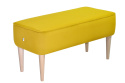 Milo yellow upholstered bench
