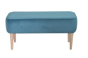 Milo blue upholstered bench