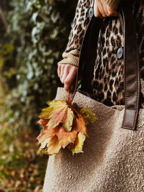 Tasche Mr.m Boucle Beige/ Ohren Naturleder