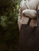 Bag Mr.m boucle brown / ears natural leather
