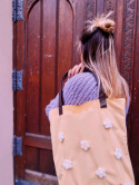 Bag Mr.m flower yellow/ears natural leather