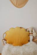 Velvet large shell pillow "Honey"