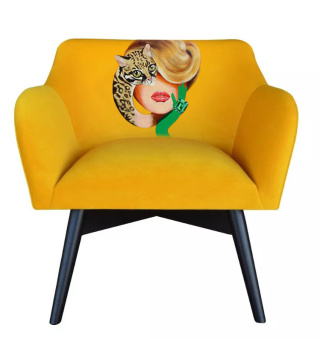 Armchair POP-ART Jungle Lady