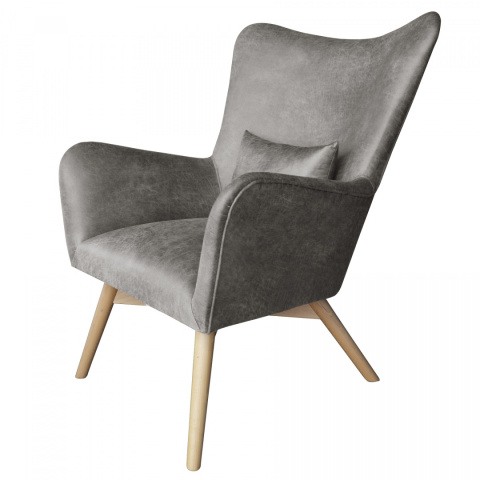 Wesley leather upholstered armchair