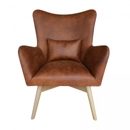 Wesley leather upholstered armchair