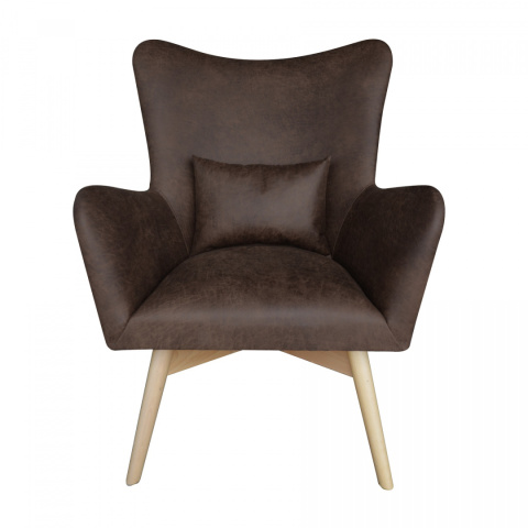 Wesley leather upholstered armchair