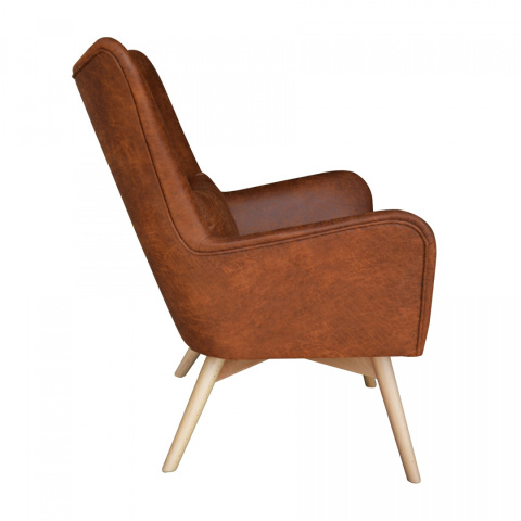 Wesley leather upholstered armchair