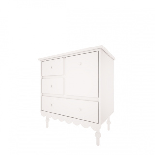 White Babushka small chest of drawers