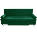 BAROQUE bottle green upholstered sofa