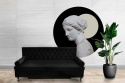 BAROQUE black upholstered sofa