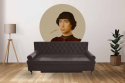 BAROQUE graphite upholstered sofa
