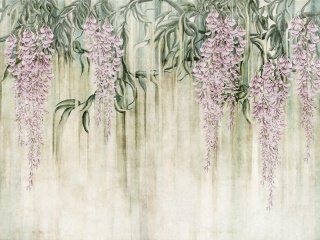 Wisteria wall wallpaper by Wallcraft