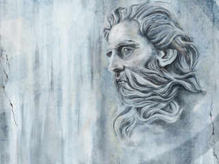 Poseidon wall wallpaper by Wallcraft