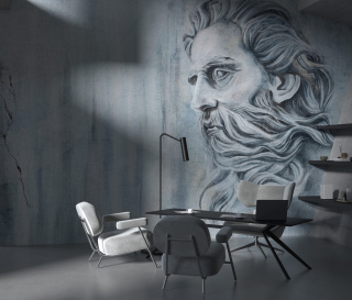 Poseidon wall wallpaper by Wallcraft