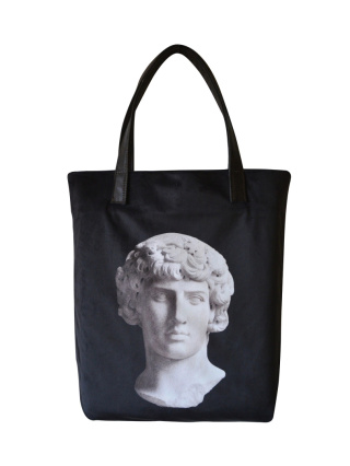 Tasche Mr.m x Ravenart „David“ schwarz / Ohren Naturleder