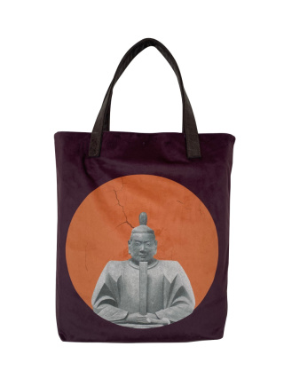 Tasche Mr.m x Ravenart „Samurai“ Burgund / Ohren Naturleder