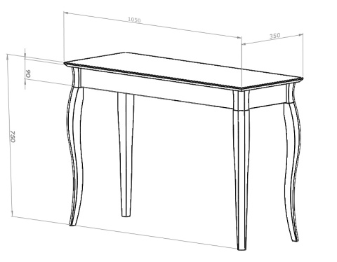 LILLO Möbelkonsole 105x35cm