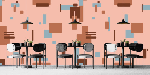 Wallpaper LE CORBUSIER NO.1 by Katarzyna Jasyk interior