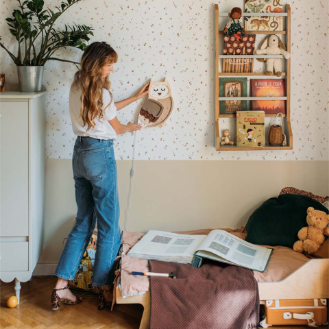 SIMPLE dots wallpaper minimini cinnamon powder pink interior